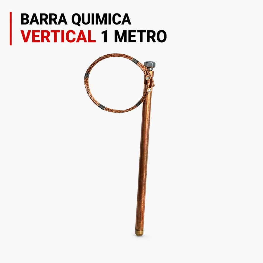 Barra química vertical 1 metro para puesta a tierra