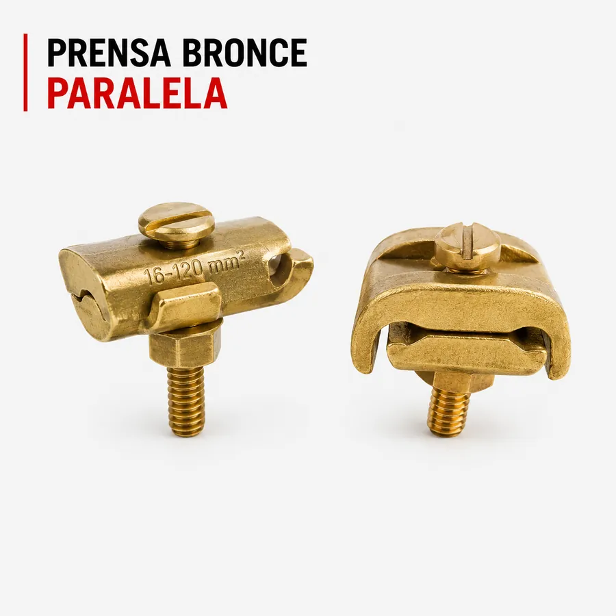 Prensa de bronce paralela TMG 180 para puesta a tierra