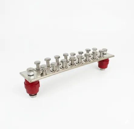 Placa PGB-BDT 250×50×5 mm — 16 polos para puesta a tierra
