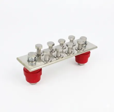 Placa PGB-BDT 150×50×5 mm — 8 polos para puesta a tierra